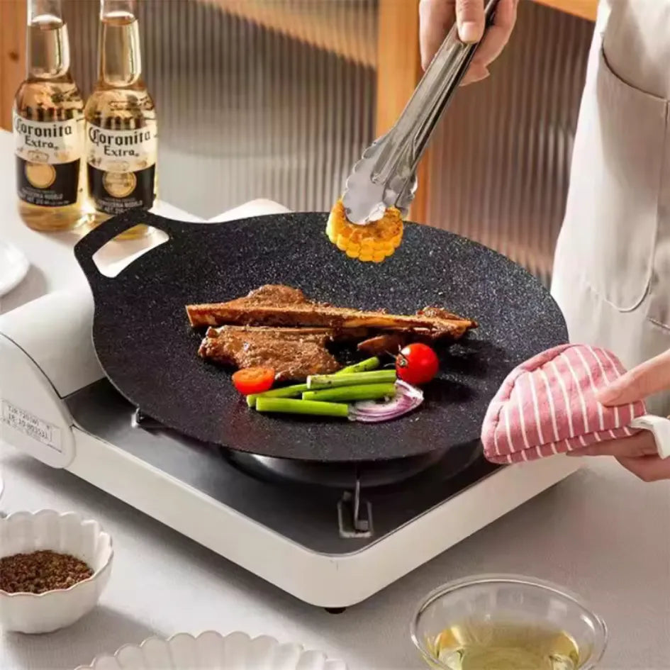 CookFlex™ – Frigideira de Pedra Vulcânica Antiaderente + Livro Digital com 30 Receitas Saudáveis e Rápidas para o Dia a Dia!