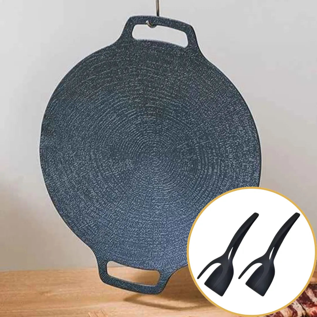 CookFlex™ – Frigideira de Pedra Vulcânica Antiaderente + Livro Digital com 30 Receitas Saudáveis e Rápidas para o Dia a Dia!