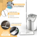 MaxClean® - Mop Mágico Profissional com Balde  - Lava, Seca e Tira o Pó  + 4 Refis de Brinde