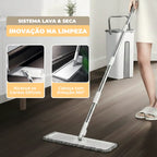 MaxClean® - Mop Mágico Profissional com Balde  - Lava, Seca e Tira o Pó  + 4 Refis de Brinde