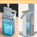 MaxClean® - Mop Mágico Profissional com Balde  - Lava, Seca e Tira o Pó  + 4 Refis de Brinde