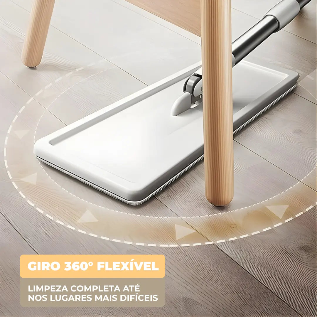 MaxClean® - Mop Mágico Profissional com Balde  - Lava, Seca e Tira o Pó  + 4 Refis de Brinde