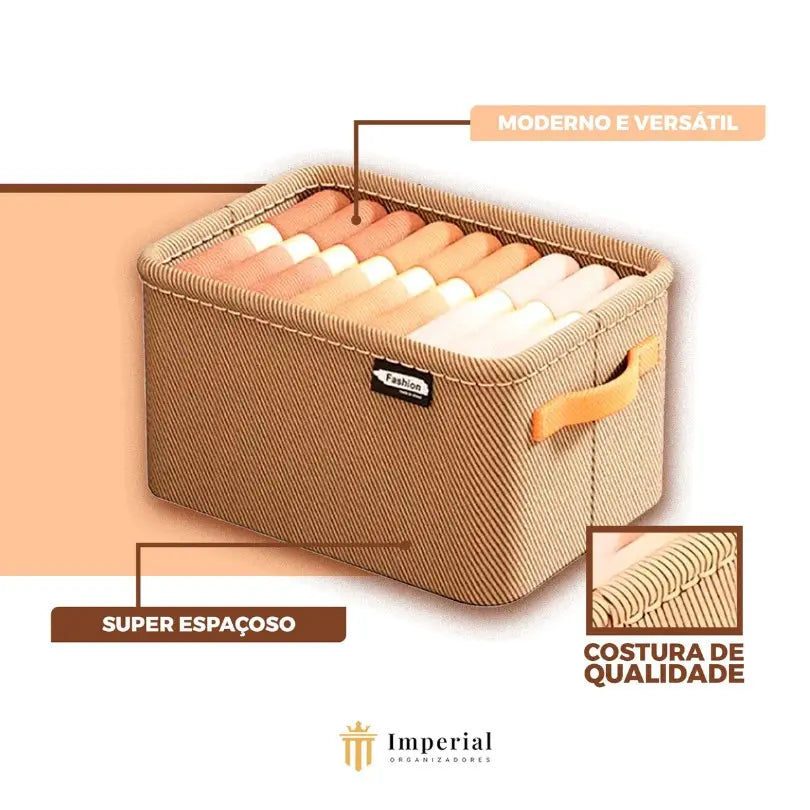 [Compre 1 Leve 3] Organizador de Roupas Dobrável Imperial Box® + Brinde: Cabide Flexível 9 em 1