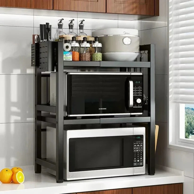 MultiFlex® - Rack Metálico Multiuso Ajustável (Dobre o Espaço da Sua Bancada) - Frete Grátis!
