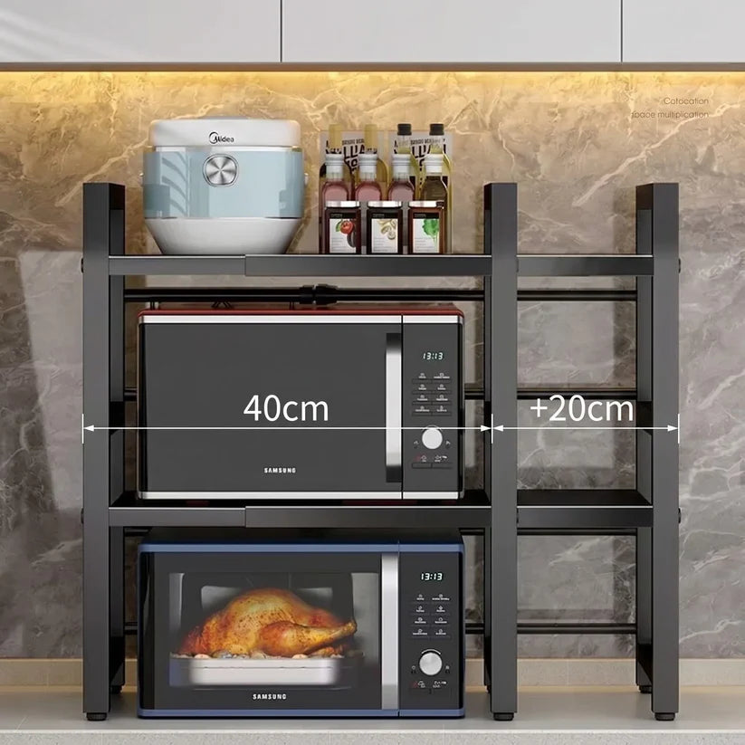 MultiFlex® - Rack Metálico Multiuso Ajustável (Dobre o Espaço da Sua Bancada) - Frete Grátis!