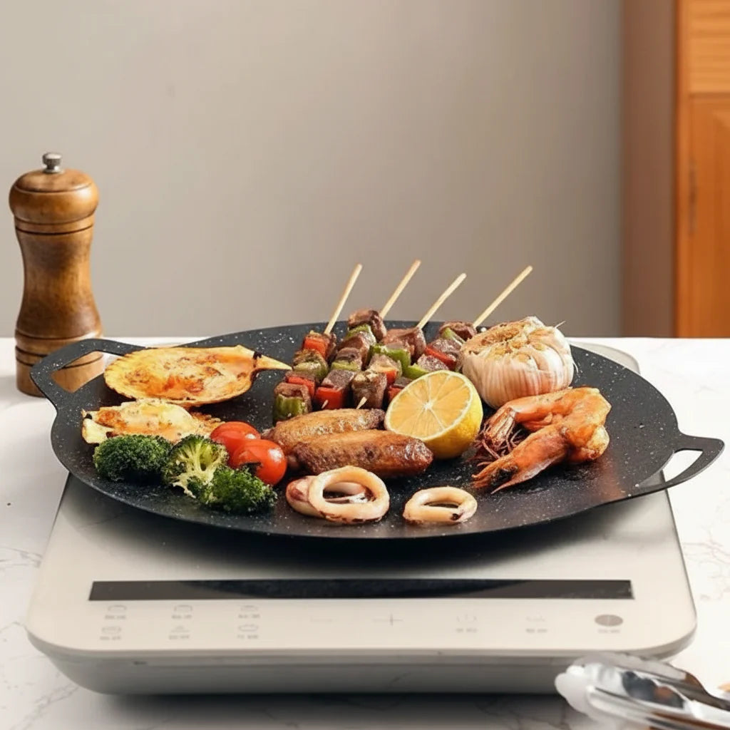 CookFlex™ – Frigideira de Pedra Vulcânica Antiaderente (Cozinhe sem Óleo e Sem Grudar Nada) - Frete Grátis!