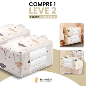 Organizador de Cobertores e Roupas de Cama Dobrável BoxLife® (Compre 1 Leve 2) - Queima de Estoque 🔥
