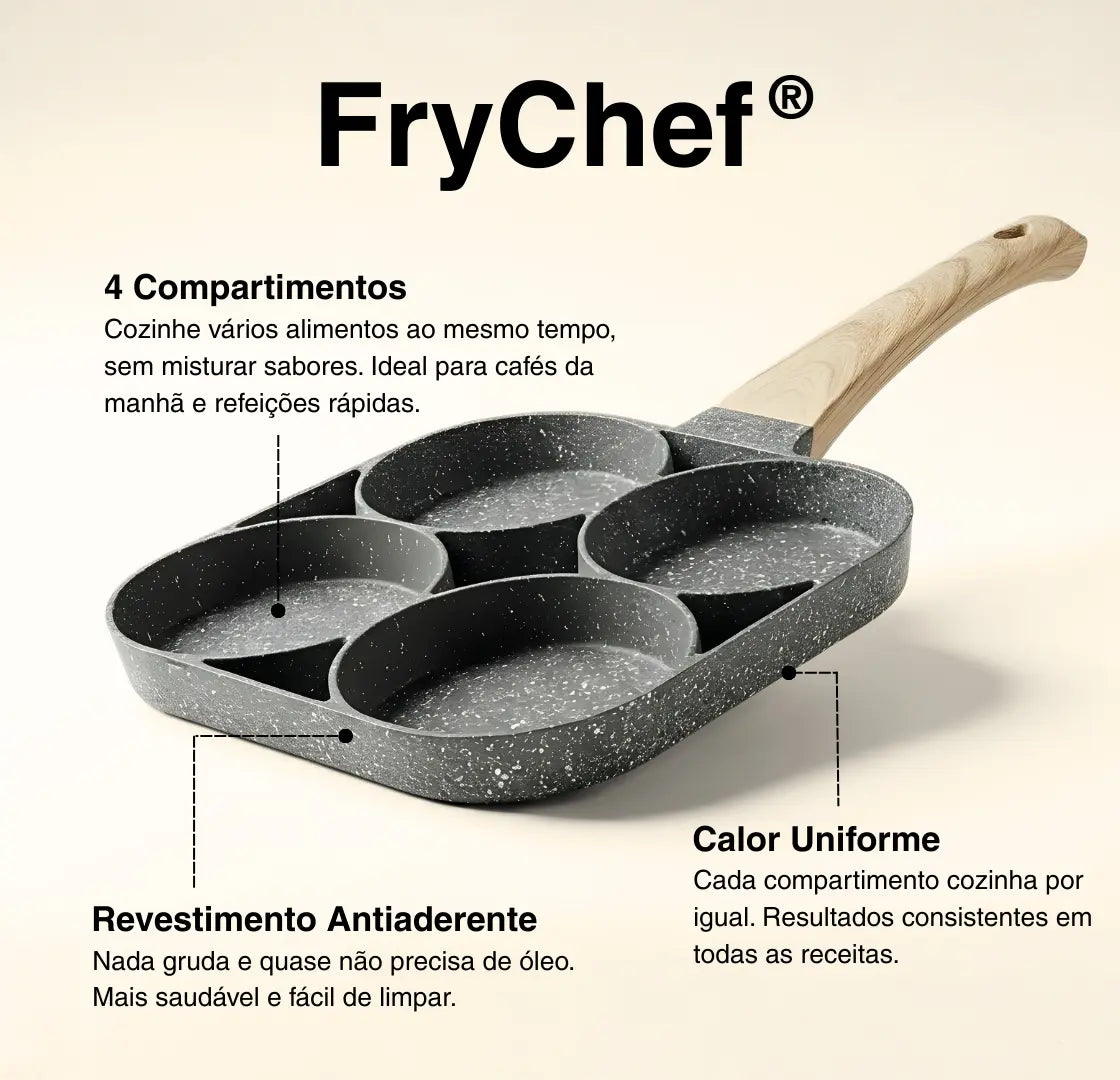 FryChef® – Frigideira 4 em 1 Antiaderente Premium