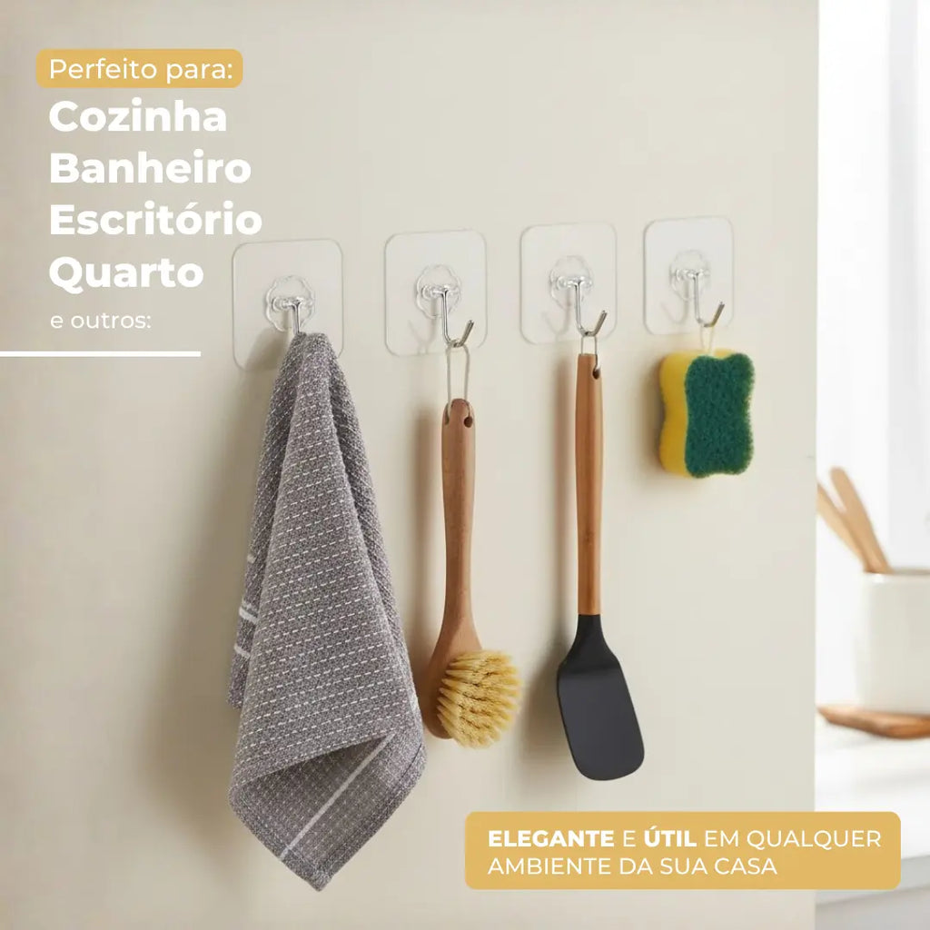 AutoFix® – Gancho Adesivo Autocolante para Parede (Fixação Forte sem Furos) – Leve Mais e Pague Menos!