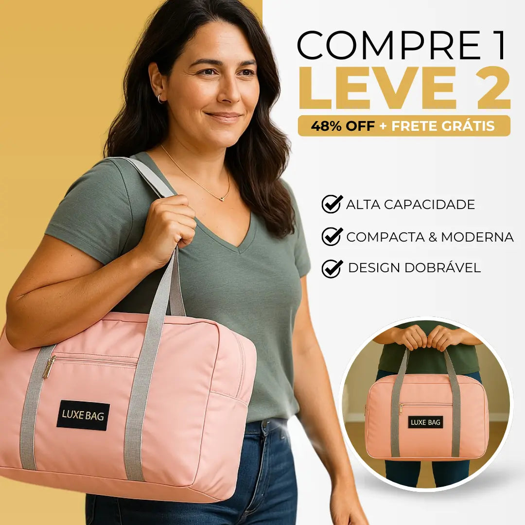 Bolsa Dobrável Compacta Luxe Bag™ [Compre 1 Leve 2] + Brinde Exclusivo
