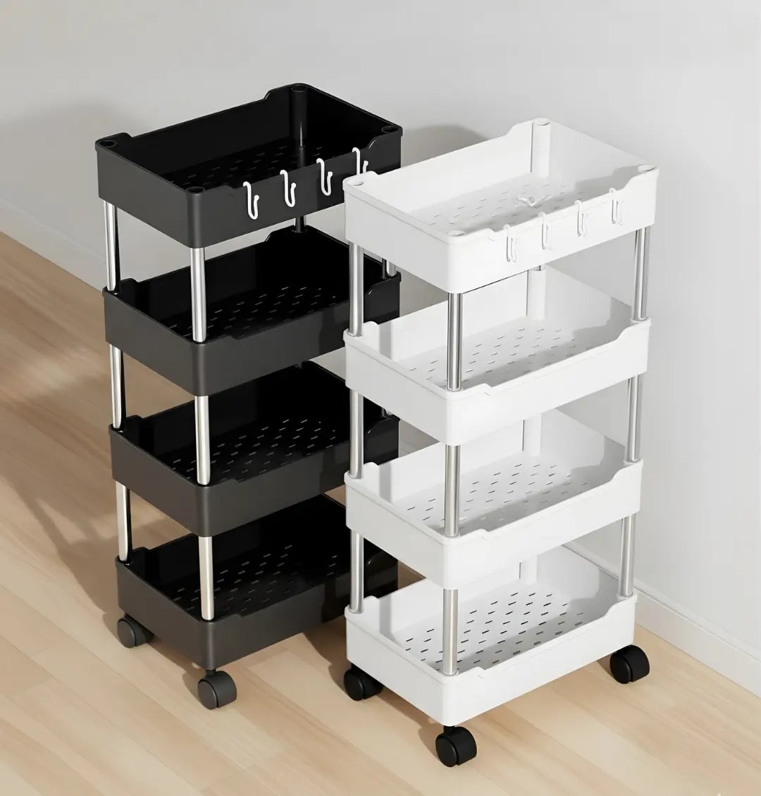 SmartRoll® – Carrinho Organizador Vertical Multiuso com 4 Prateleiras