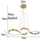 Lustre Pendente Dourado