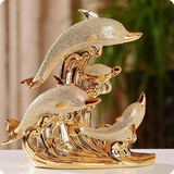 Estátua de Golfinhos em Cerâmica -  OceanArt®
