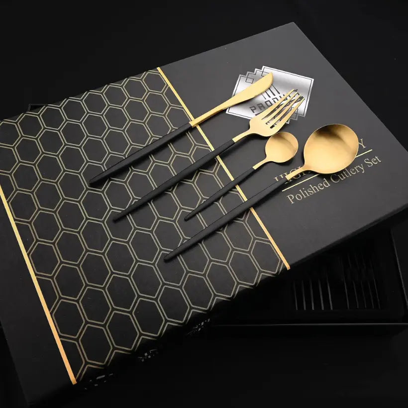 Conjunto de Talheres Dourado