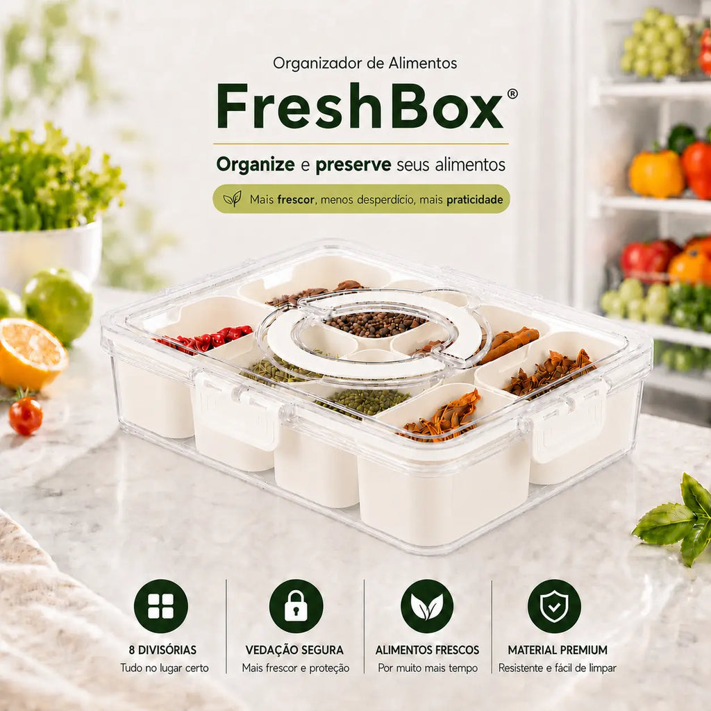 FreshBox® - Organizador de Alimentos em Acrílico (Organize e Preserve Seus Alimentos) - Frete Grátis!